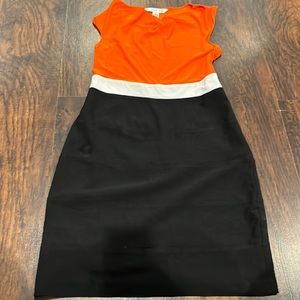Orange Cowl Dress
